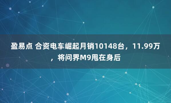盈易点 合资电车崛起月销10148台，11.99万，将问界M9甩在身后